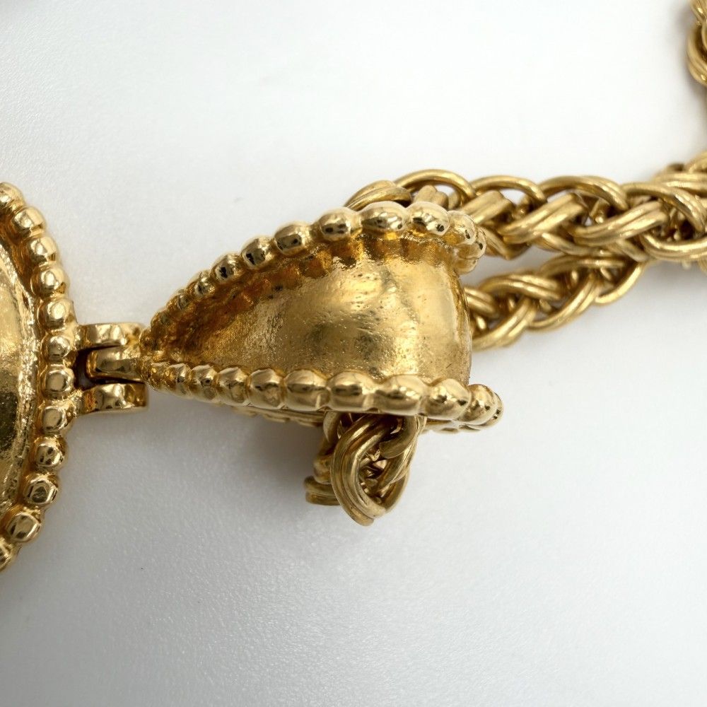 Chanel Necklace CC Logo Chain Vintage Gold Plated — view 6