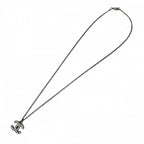 Chanel Necklace CC Logo Pendant Rhinestone Silver — view 5