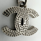 Chanel Necklace CC Logo Pendant Rhinestone Silver — view 9