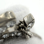 Chanel Necklace CC Logo Pendant Rhinestone Silver — view 7