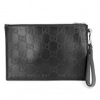 Gucci Clutch GG Embossed Second Leather Black Silver — view 2