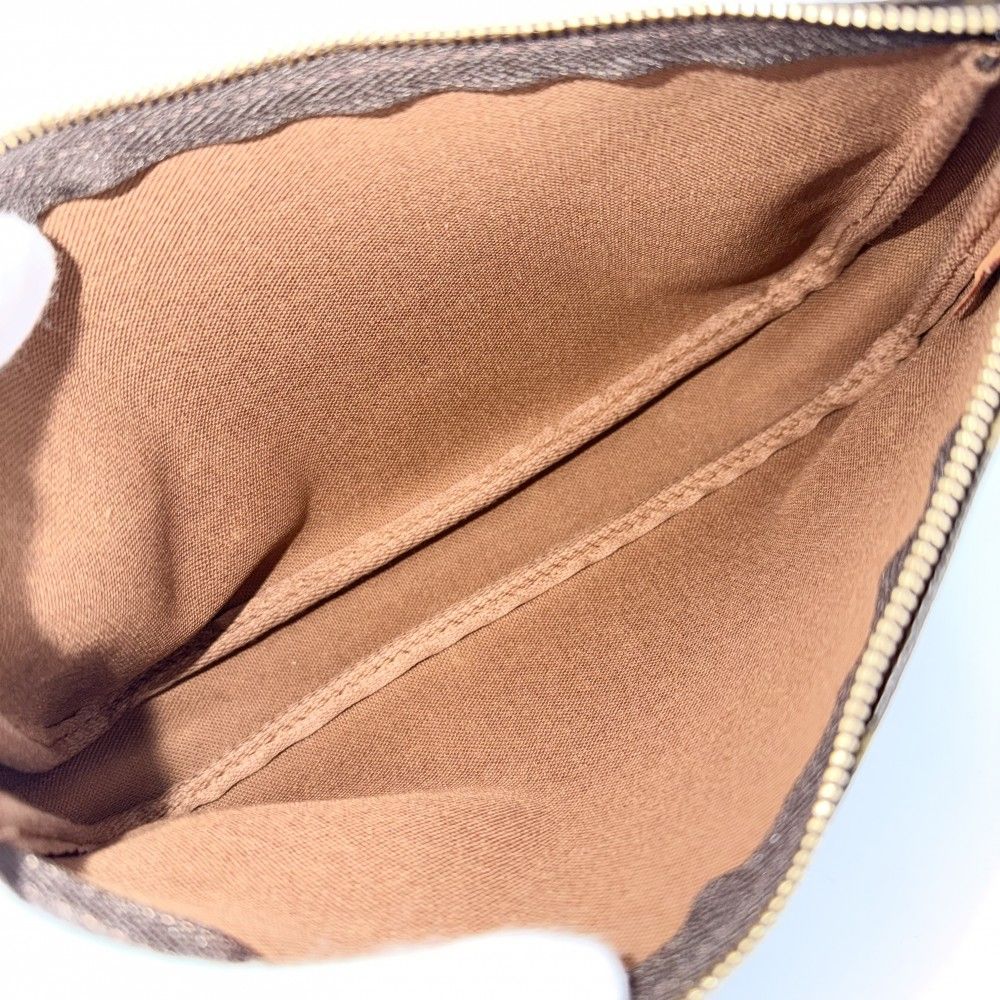 Louis Vuitton Pochette Pouch Mini Bag Monogram Canvas Brown Gold — view 4