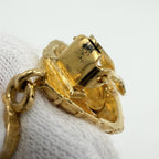 Chanel Earrings Swing Logo Gold Plated — view 6