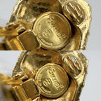 Chanel Earrings Swing Logo Gold Plated — view 4