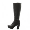 Prada Sport Long Boots Heels Leather 36 Black