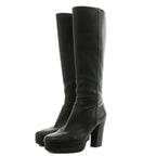 Prada Sport Long Boots Heels Leather 36 Black — view 2