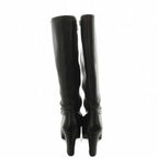 Prada Sport Long Boots Heels Leather 36 Black — view 3