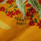 Hermes la Prairie Grassland Carre 90 Scarf Silk Multi Color Orange Green SS — view 6