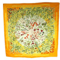 Hermes la Prairie Grassland Carre 90 Scarf Silk Multi Color Orange Green SS