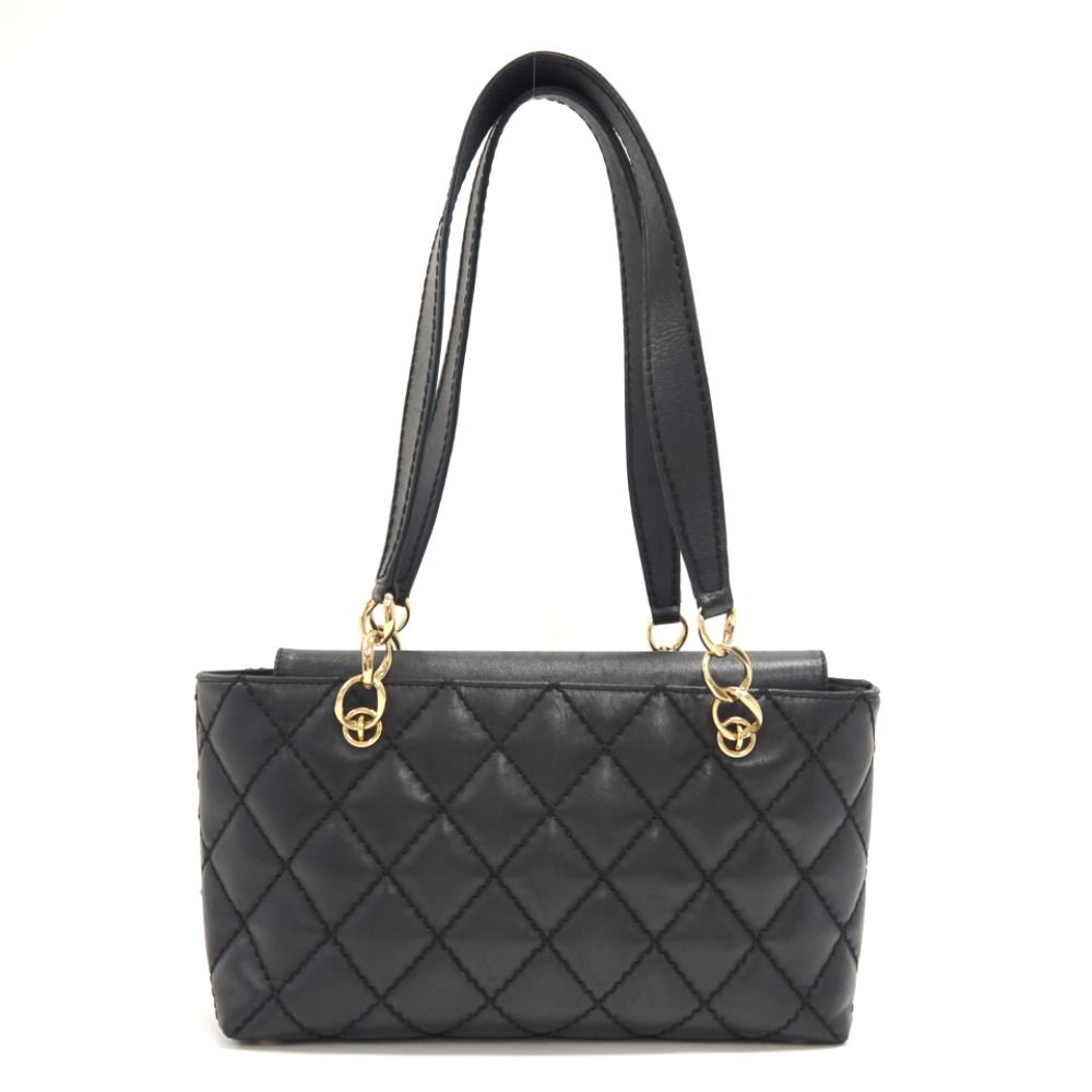 Chanel Wild Stitch CC Logo Lambskin Shoulder Bag Black Brands — view 2