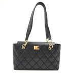Chanel Wild Stitch CC Logo Lambskin Shoulder Bag Black Brands