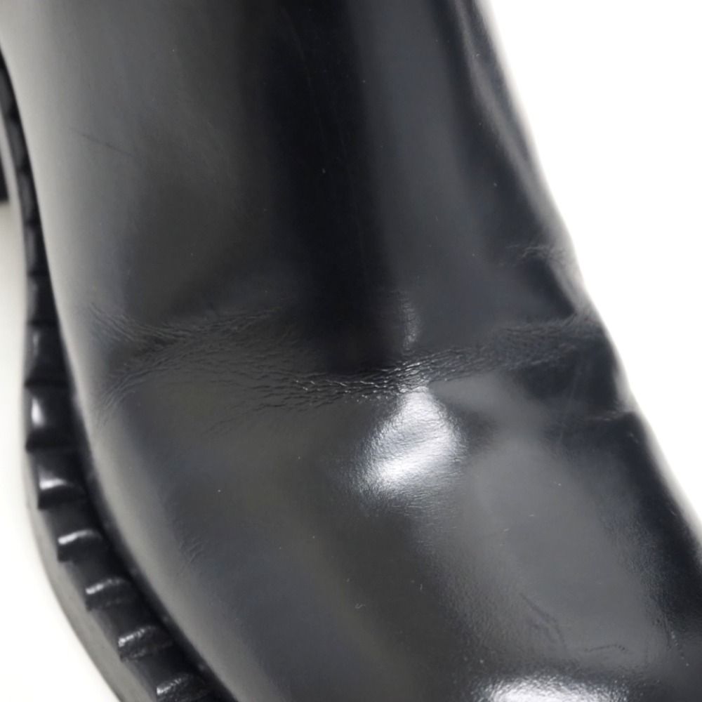 Prada Side Gore Boots Leather Black — view 5