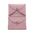 Hermes Calvi Duo Coin Purse Bifold Leather Pink — view 5