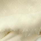 Louis Vuitton Monogram Shine Shawl Silk Lame Thread Ivory Scarf — view 7