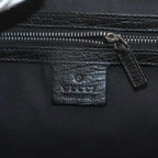 Gucci Banboo Hand Bag GG Canvas Leather Black Silver — view 7