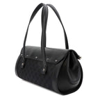 Gucci Banboo Hand Bag GG Canvas Leather Black Silver — view 3