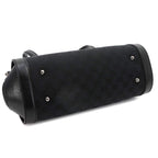 Gucci Banboo Hand Bag GG Canvas Leather Black Silver — view 4