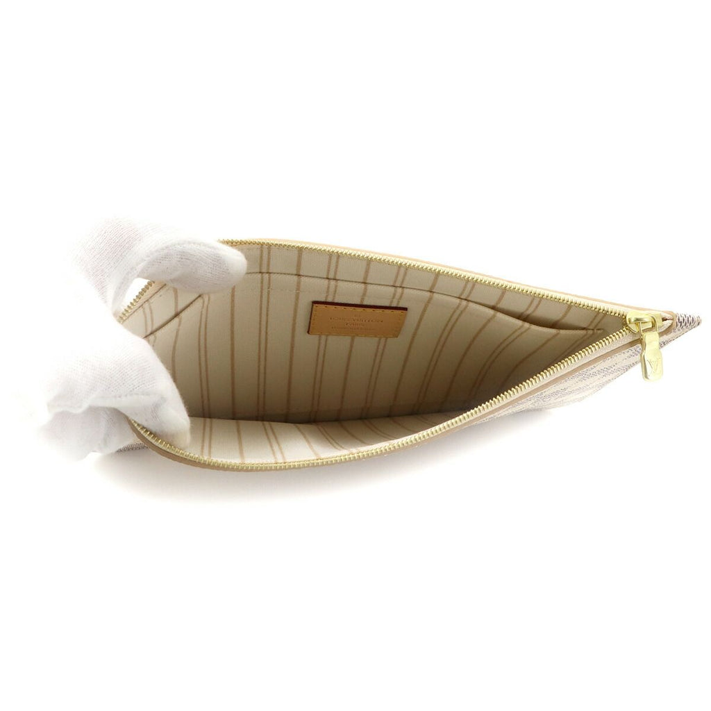 Louis Vuitton Damier Azur Pouch Beige Gold — view 5