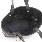 Chanel Paris Biarritz PM Tote Nylon Leather Black Silver — view 7