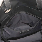 Chanel Paris Biarritz PM Tote Nylon Leather Black Silver — view 9