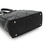 Chanel Paris Biarritz PM Tote Nylon Leather Black Silver — view 5