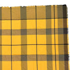 Dior Large Shawl Scarf Embroidery Logo Plaid Yellow — view 4