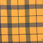 Dior Large Shawl Scarf Embroidery Logo Plaid Yellow — view 6