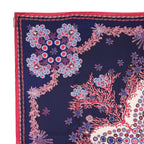 Louis Vuitton Monogram Coral Shawl Silk Navy Pink Scarf — view 2