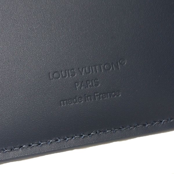 Louis Vuitton Portefeuille Multiple Bifold Wallet Monogram Shadow Navy Blue — view 6