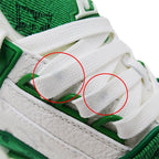 Louis Vuitton Sneakers Monogram Leather LV Trainer Line Green White — view 9