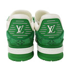 Louis Vuitton Sneakers Monogram Leather LV Trainer Line Green White — view 3
