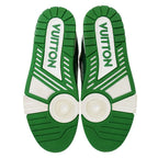 Louis Vuitton Sneakers Monogram Leather LV Trainer Line Green White — view 4