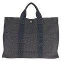 Hermes Her Line MM Gray Silver Polyamide Polyester Tote