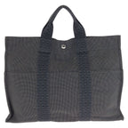 Hermes Her Line MM Gray Silver Polyamide Polyester Tote — view 2