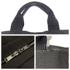 Hermes Her Line MM Gray Silver Polyamide Polyester Tote — view 6