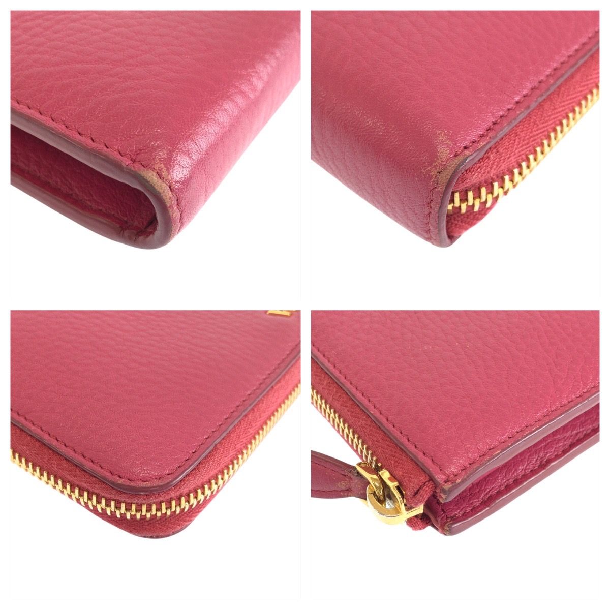 Prada Saffiano Pink Gold Leather Wallet — view 3