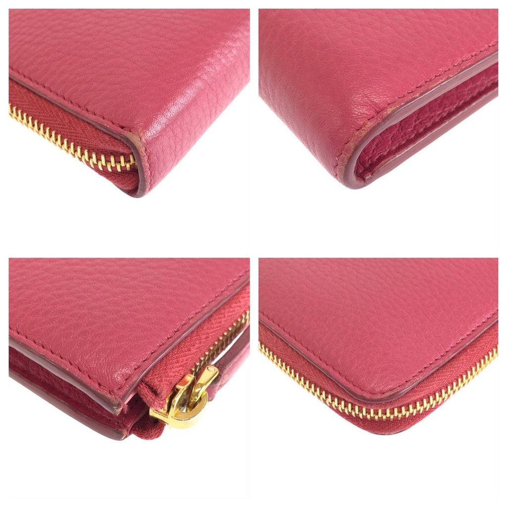 Prada Saffiano Pink Gold Leather Wallet — view 4
