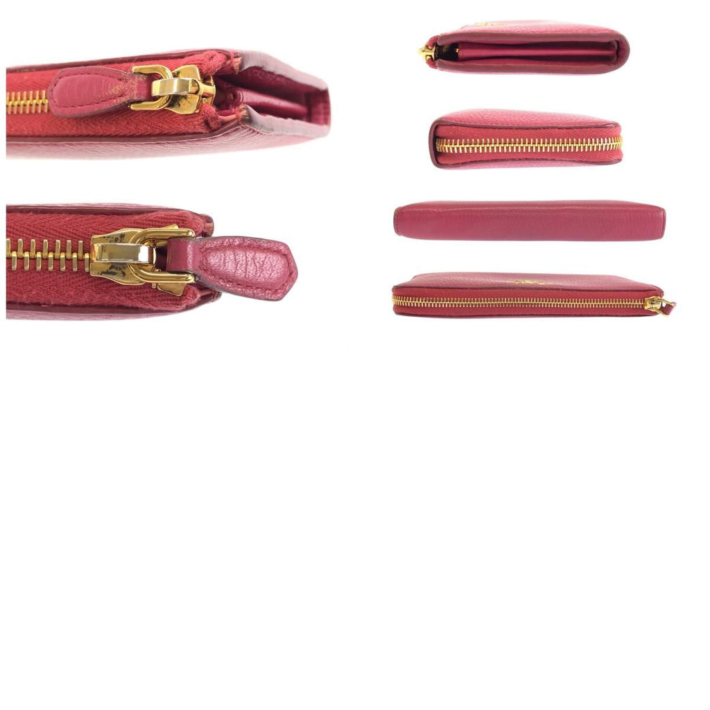 Prada Saffiano Pink Gold Leather Wallet — view 9