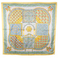 Hermes Carre 90 Ciels Byzantins Byzantine Sky Silk Yellow Scarf