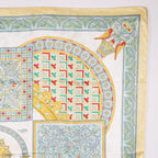 Hermes Carre 90 Ciels Byzantins Byzantine Sky Silk Yellow Scarf — view 3