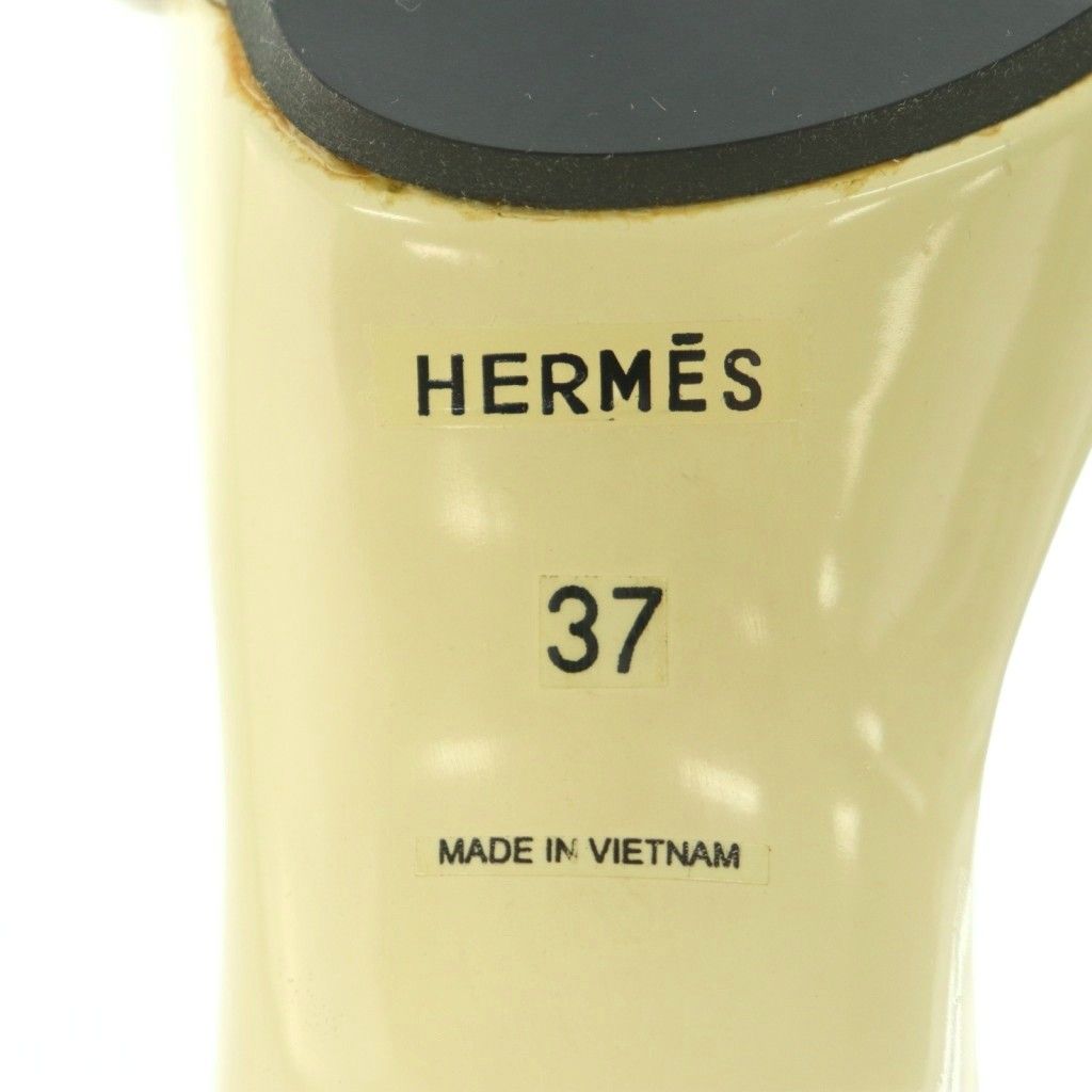 Hermes Sandals Calf Hair 37 Ivory — view 8
