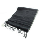 Fendi Scarf Shawl Logo Fringe Black — view 2