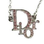 Dior Pendant Logo Rhinestone Silver