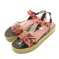Louis Vuitton Sample Jungle Dot Sandals Strap Espadrille Pink Brown