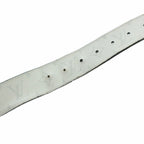 Louis Vuitton Belt Ceinture Monogram Silver Logo Leather White — view 6