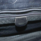 Gucci 002 Handbag Tote Canvas Leather Logo Black — view 6