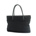 Gucci 002 Handbag Tote Canvas Leather Logo Black — view 2