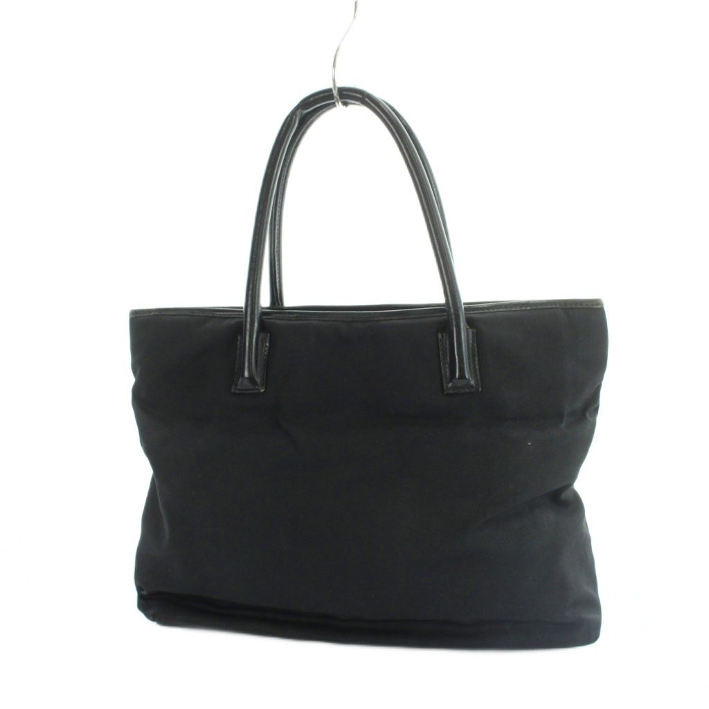 Gucci 002 Handbag Tote Canvas Leather Logo Black — view 2