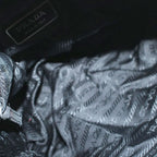 Prada Shoulder Bag Crossbody Logo Nylon Triangle Plate Black — view 6
