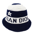 Dior Hat Cotton D-tulipe Cloche Hat Navy White M Hat Star